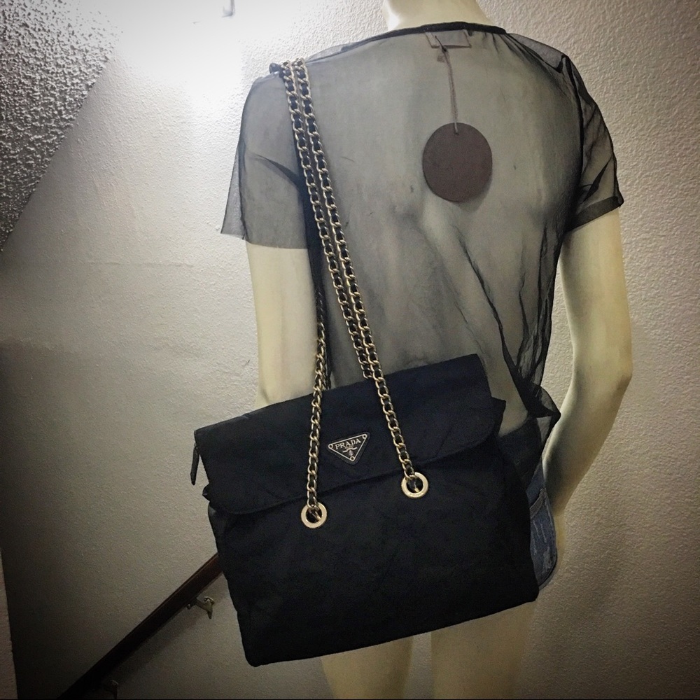 Prada Tessuto Acciaio Shoulder Bag